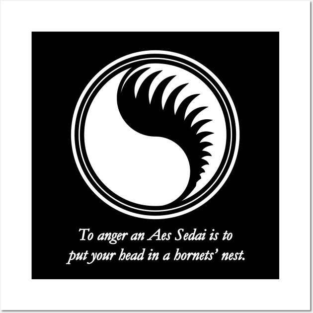 WOT Aes Sedai Chapter Icon With Quote Wall Art by Mandra